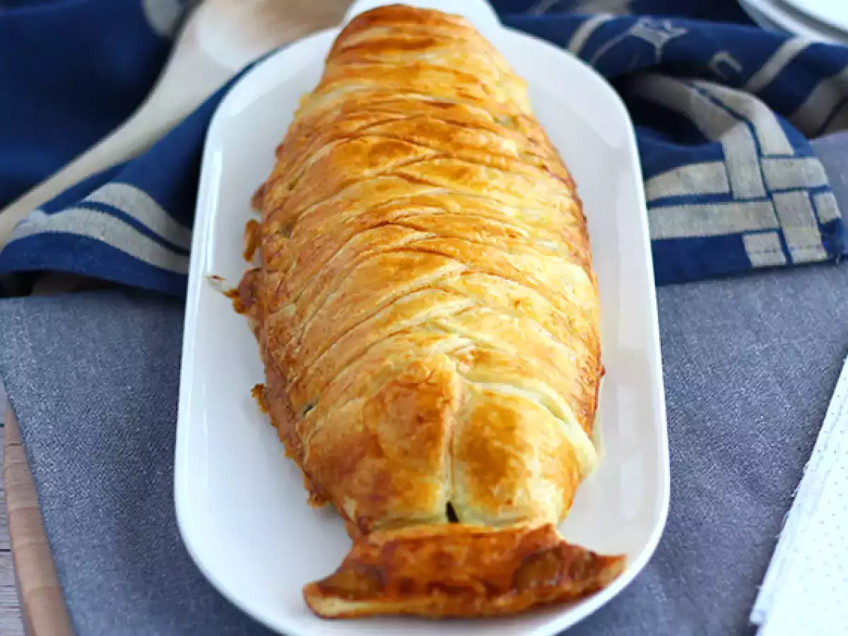 Hal leveles tésztakéregben, spenóttal és mozzarella sajttal - fotó 4