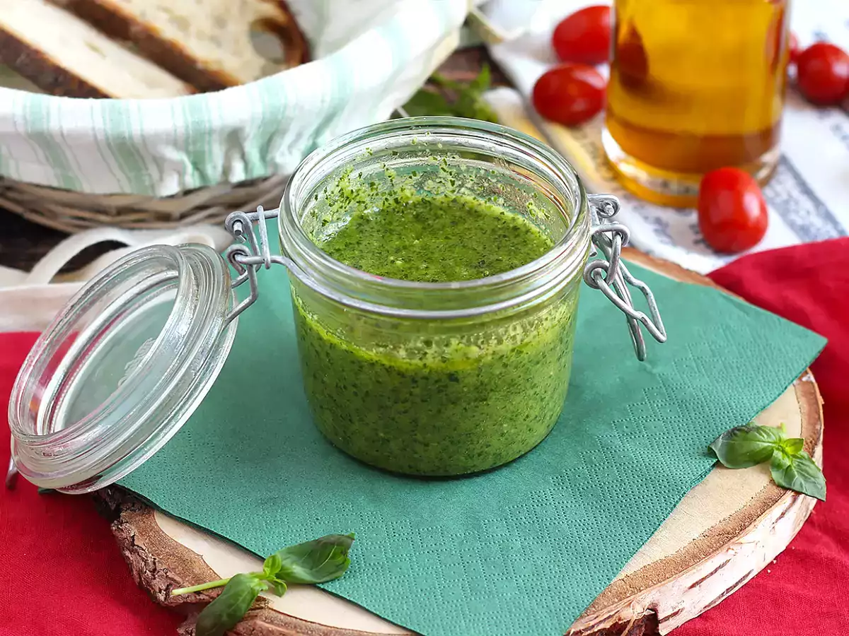 Házi zöld pesto - pesto alla genovese - fotó 2