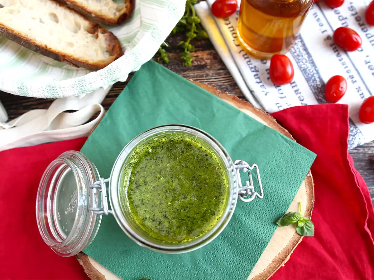Házi zöld pesto - pesto alla genovese - fotó 4
