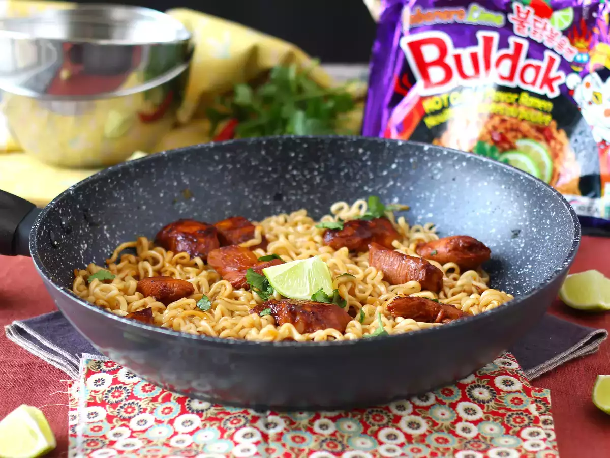 Hogyan kell főzni buldak habanero lime tésztát, recept pácolt csirkével! - fotó 2