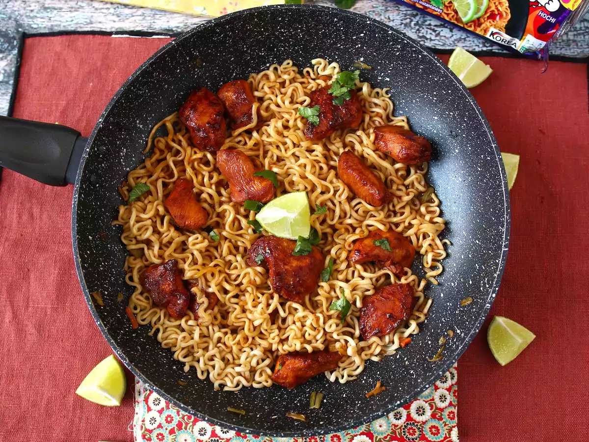Hogyan kell főzni buldak habanero lime tésztát, recept pácolt csirkével! - fotó 3