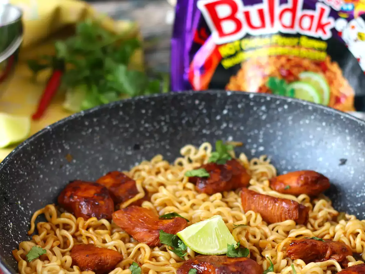 Hogyan kell főzni buldak habanero lime tésztát, recept pácolt csirkével! - fotó 4