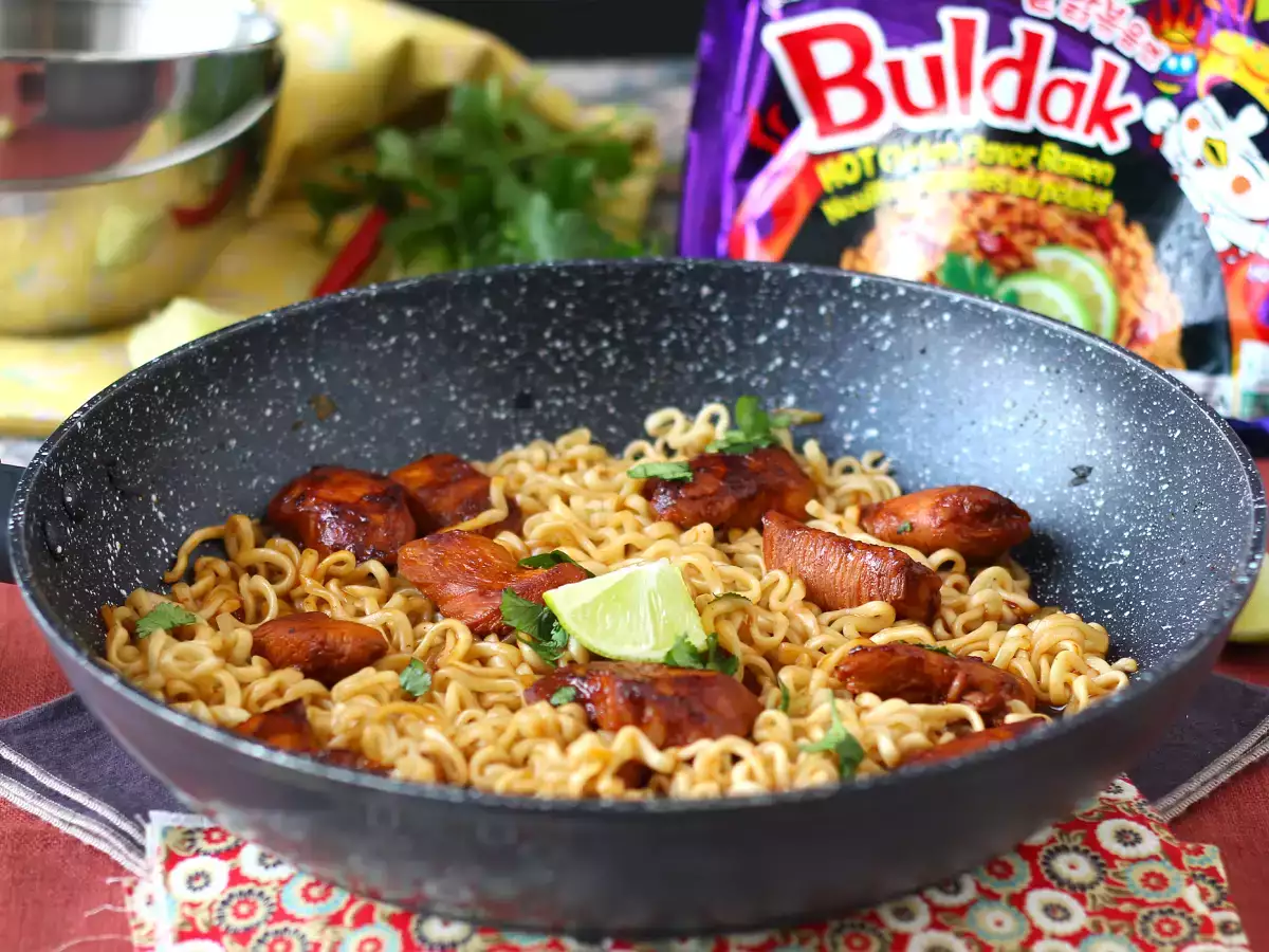 Hogyan kell főzni buldak habanero lime tésztát, recept pácolt csirkével! - fotó 5