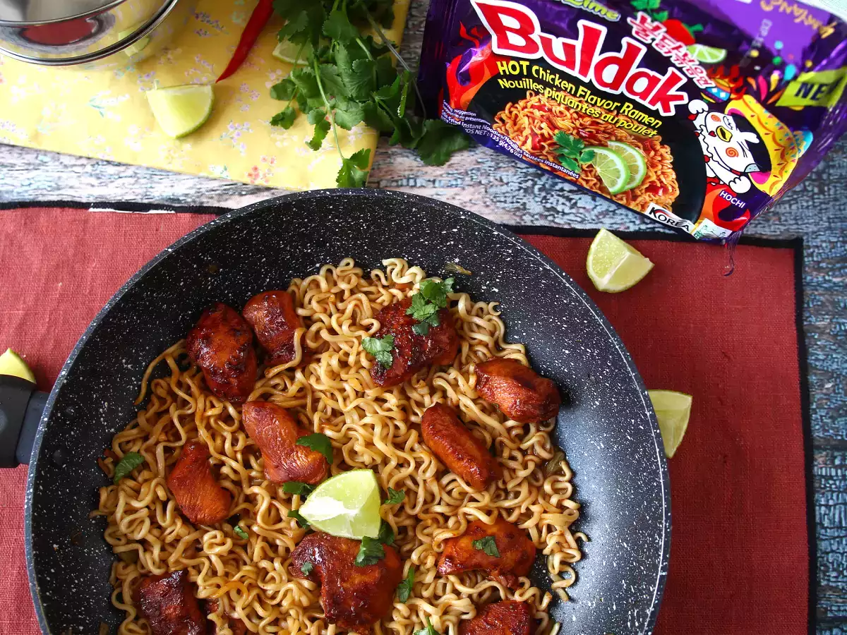 Hogyan kell főzni buldak habanero lime tésztát, recept pácolt csirkével! - fotó 6