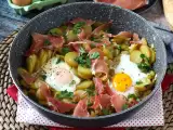 Huevos rotos, a szuperegyszerű spanyol recept burgonya és tojás alapján, fotó 2
