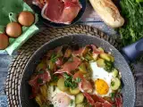 Huevos rotos, a szuperegyszerű spanyol recept burgonya és tojás alapján, fotó 3