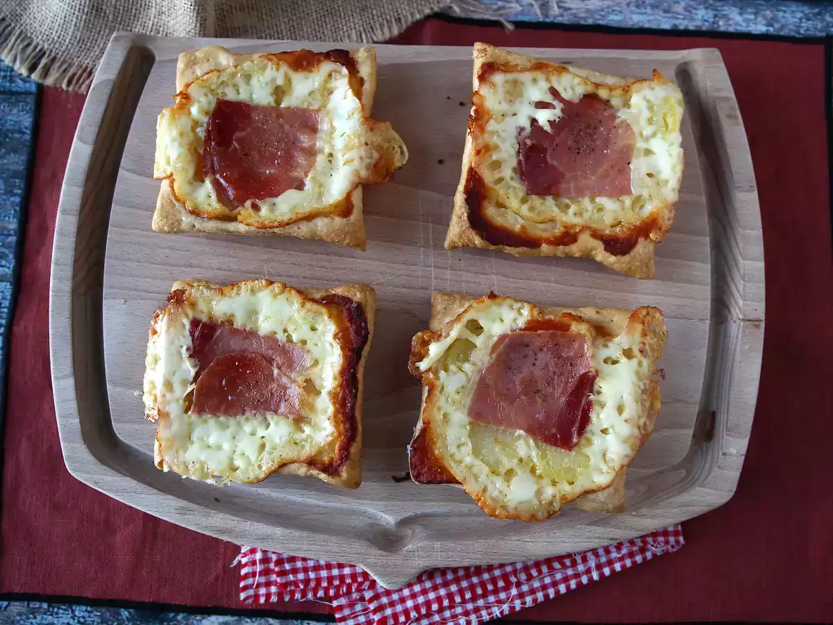 Kis raclette-ízű tatintorta tatin, egyedi adagokban - fotó 6