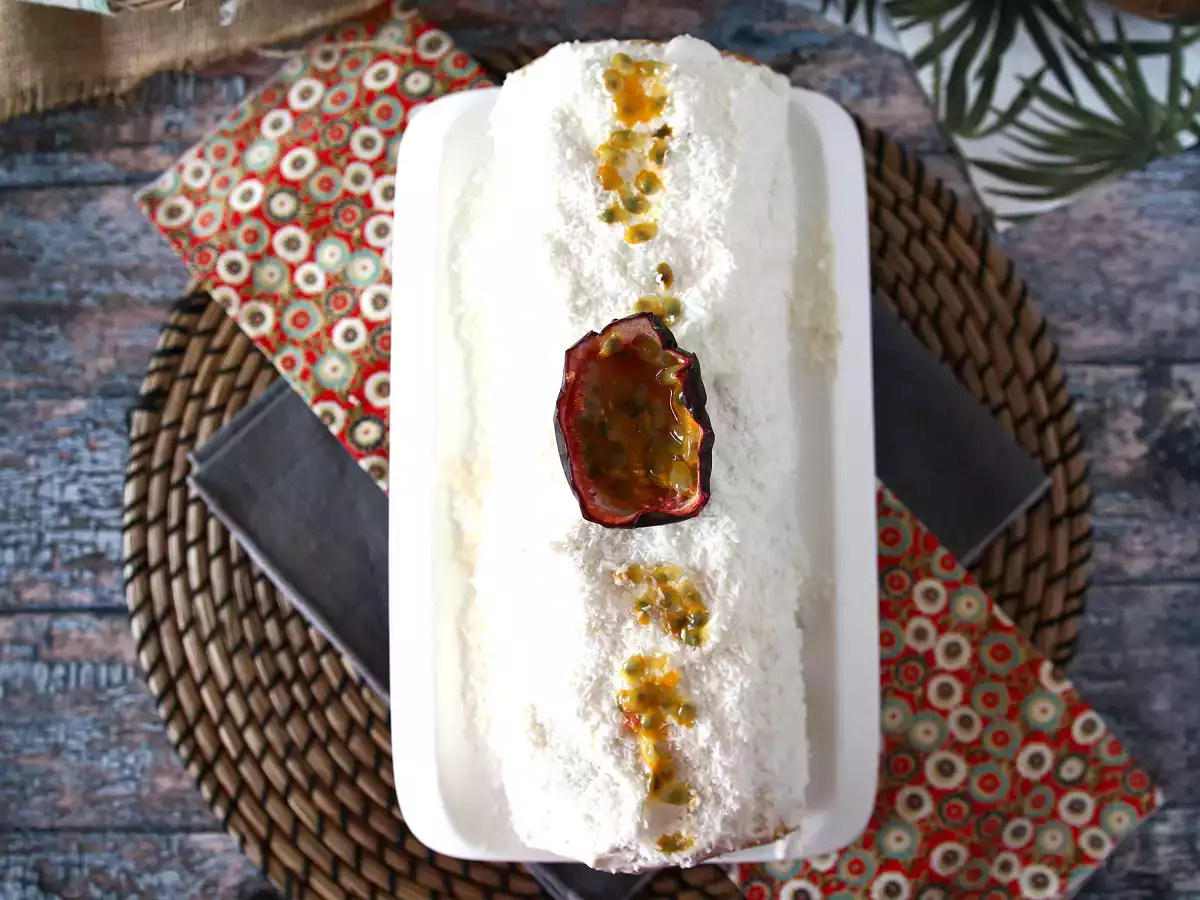 Kókuszos maracuja tekercs, tökéletes Yule lognak - fotó 3