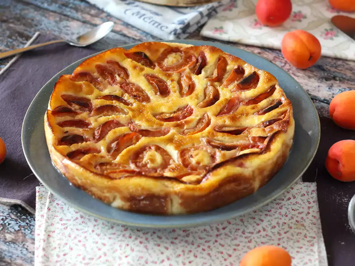 Könnyű sárgabarack clafoutis - fotó 3