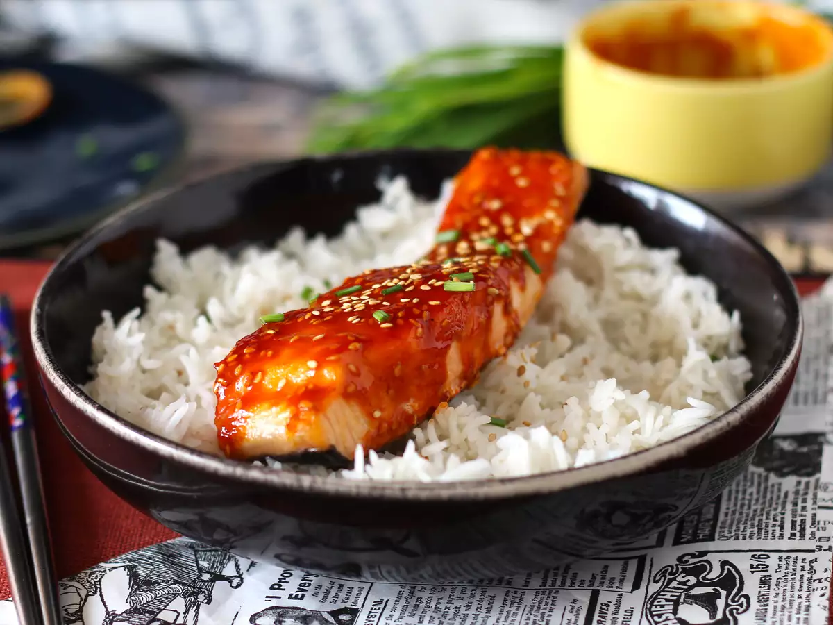 Koreai lazac gochujang mártással 8 perc alatt elkészül - fotó 3