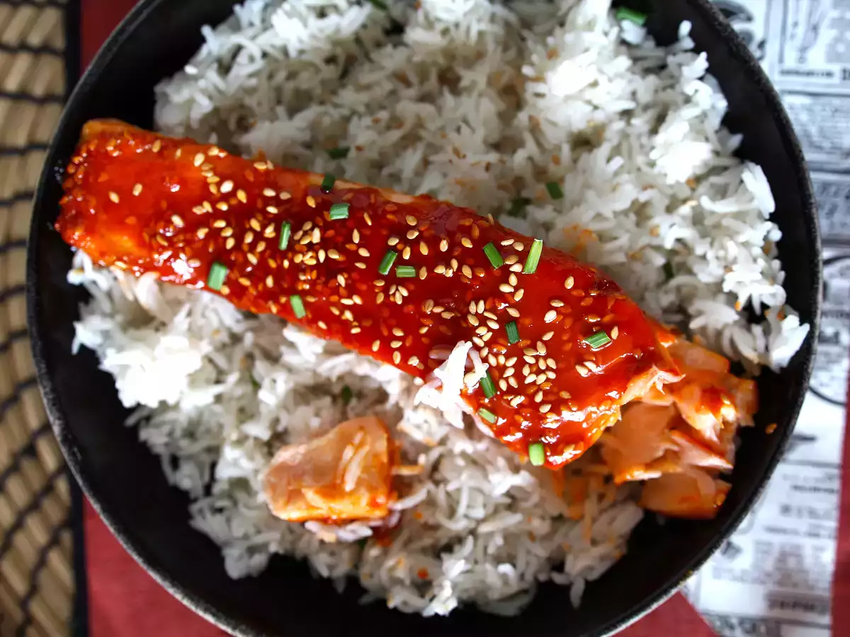 Koreai lazac gochujang mártással 8 perc alatt elkészül - fotó 4