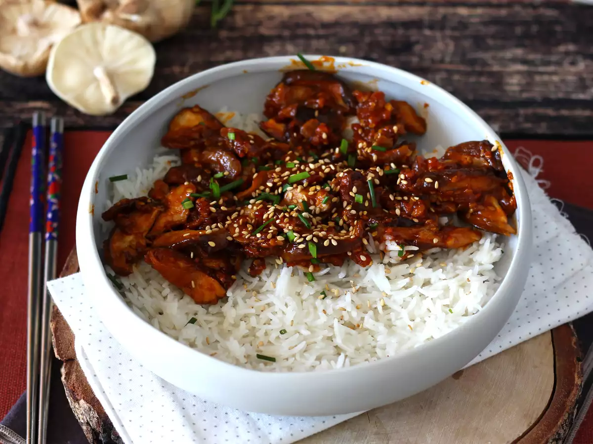 Koreai stílusú gomba - Shiitake gomba gochujang mártásban - fotó 2