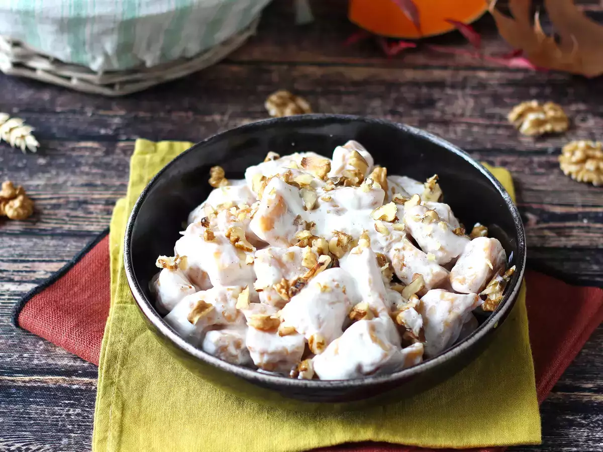 Krémes sütőtök gnocchi Philadelphiával és ropogós dióval - fotó 3