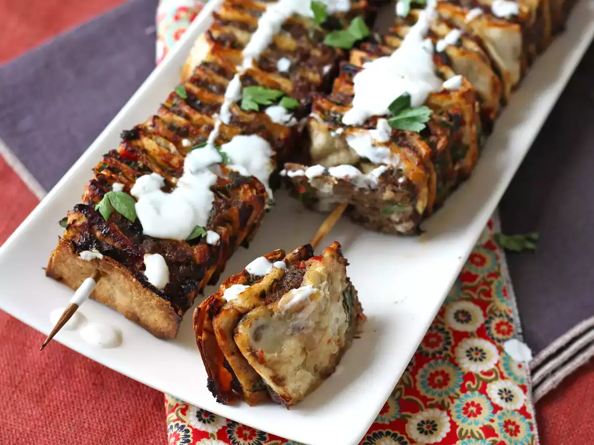Lavash kebab tortillával, a híres könnyű sütőben sült kebab! - fotó 6