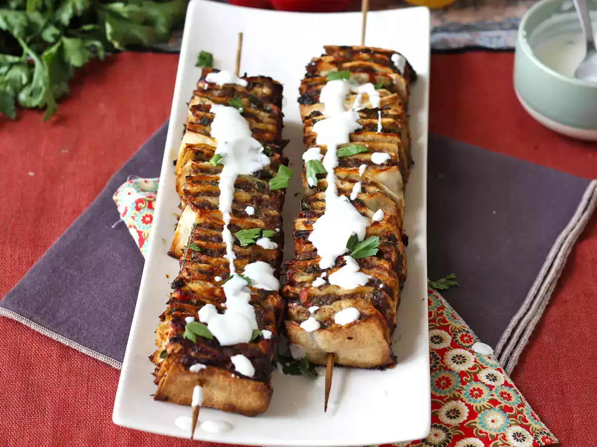 Lavash kebab tortillával, a híres könnyű sütőben sült kebab! - fotó 7