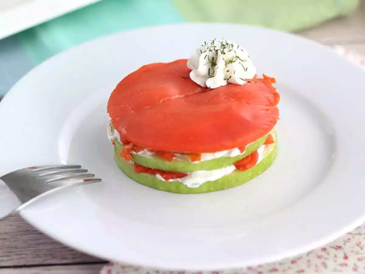 Lazac mille feuille zöld almával