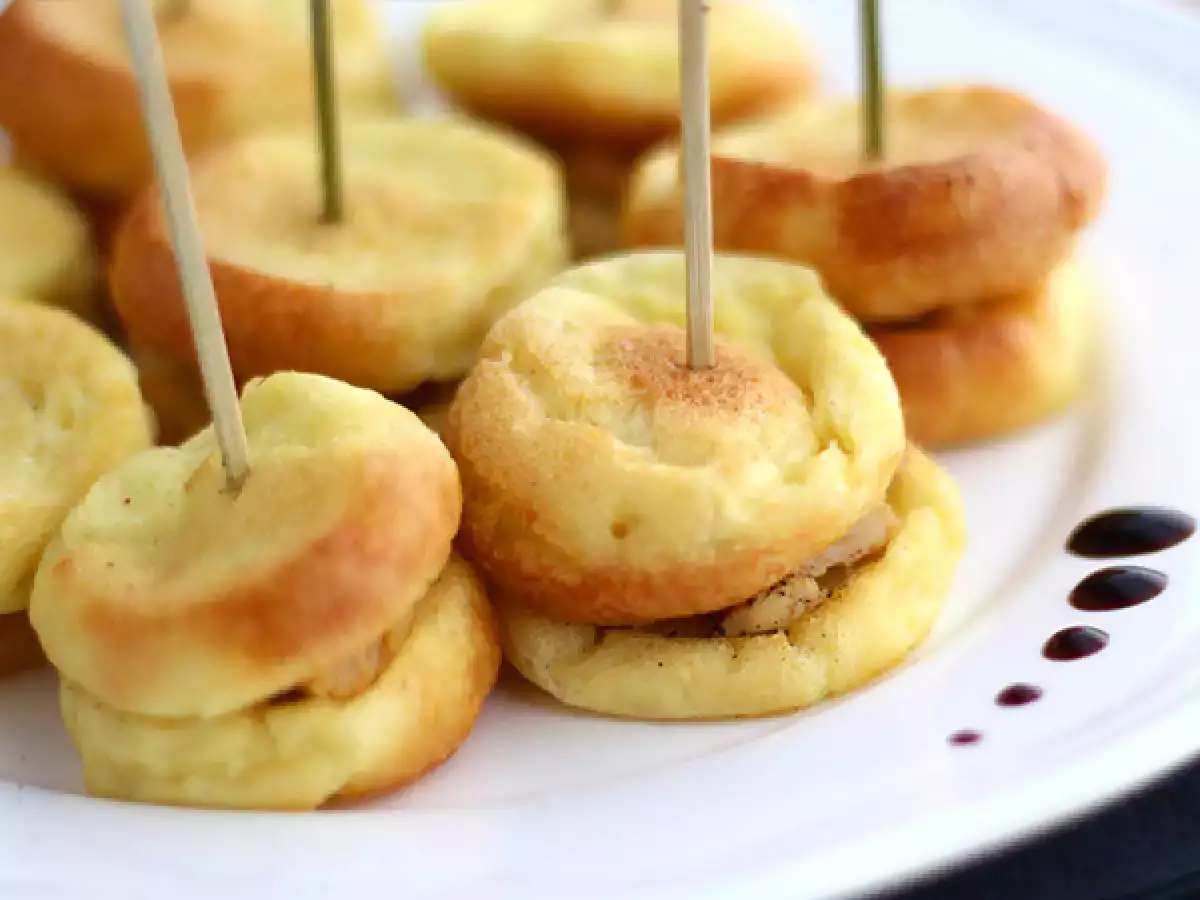 Libamájas makarónik quenellekkel - fotó 2