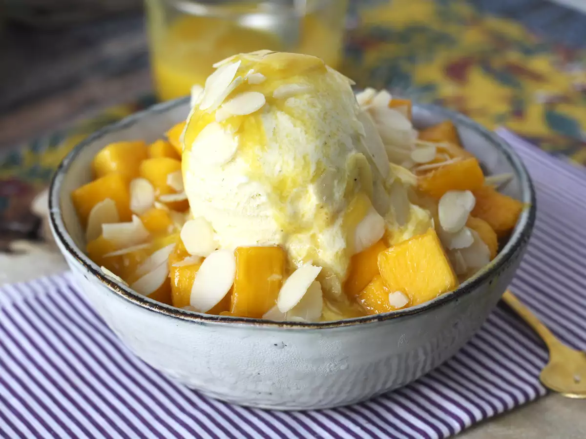 Mangó bingsu, a finom koreai desszert mangóval, amely világszerte népszerű - fotó 3