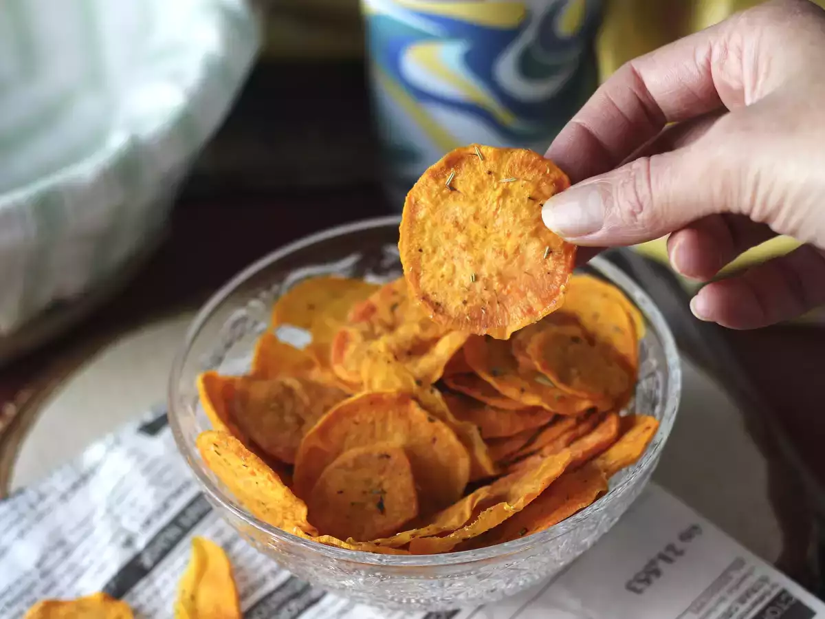 Mikrohullámú édesburgonya chips - fotó 4