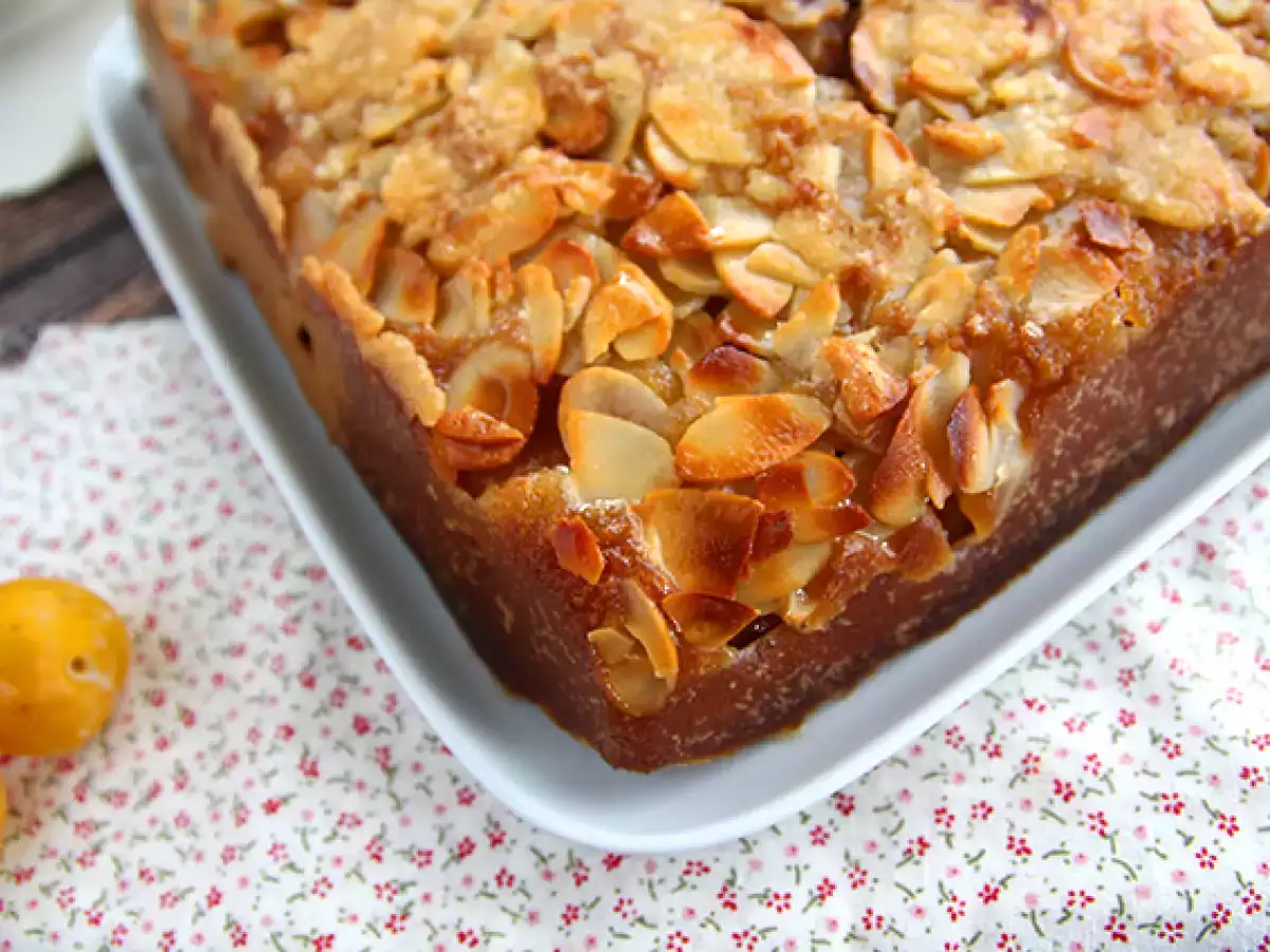 Mirabelle és mandula fejjel lefelé torta - fotó 3