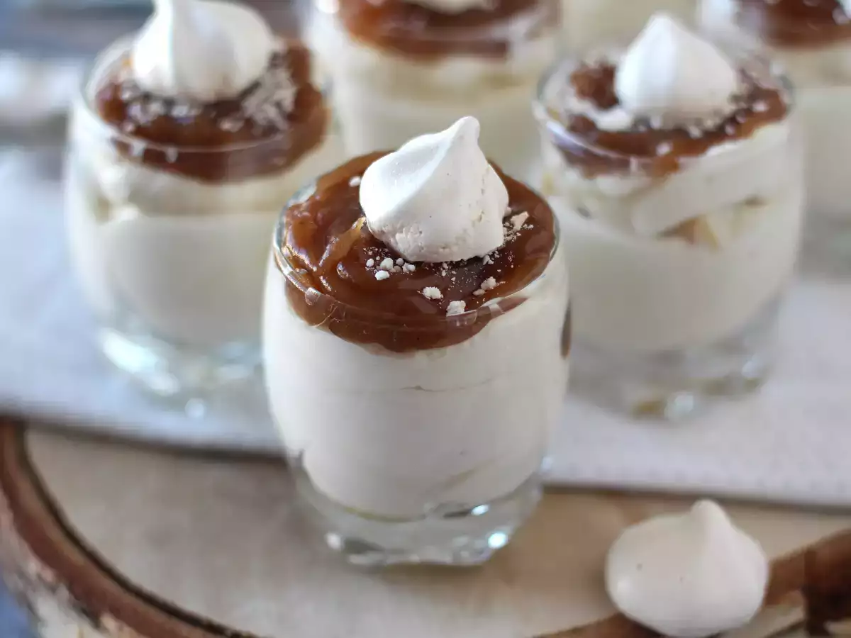 Mont Blanc-stílusú poharak gesztenyekrémmel - fotó 5