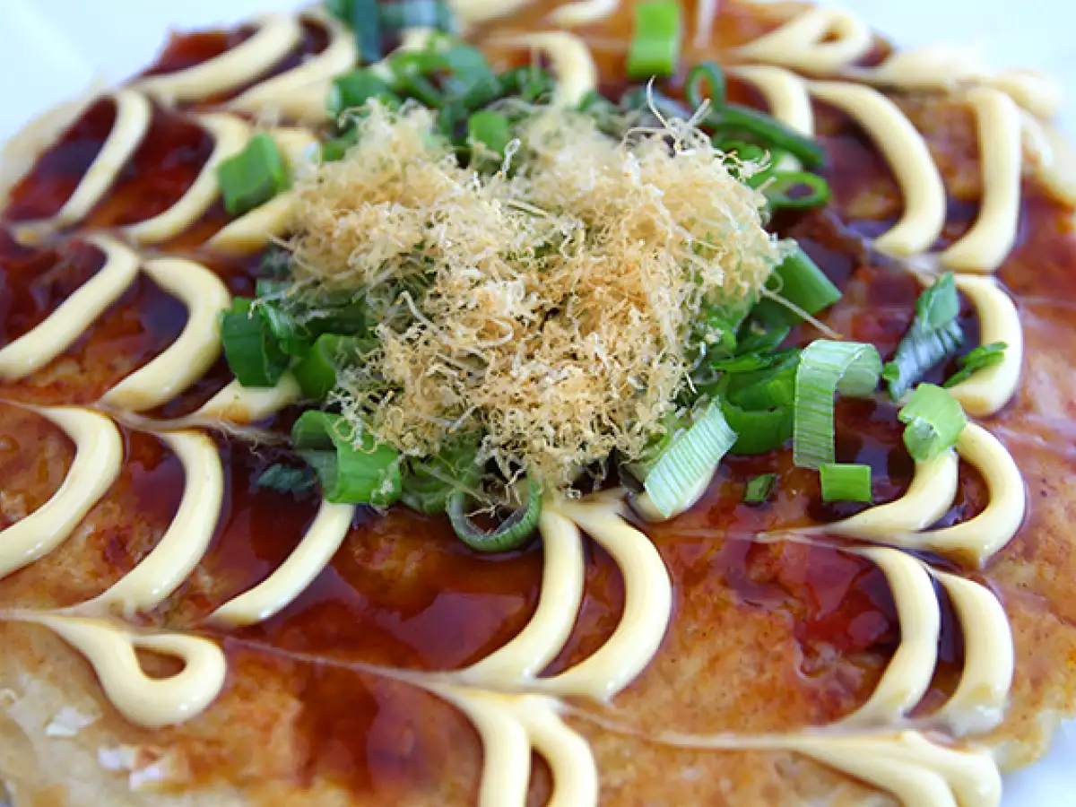 Okonomiyaki - japán omlett - fotó 2