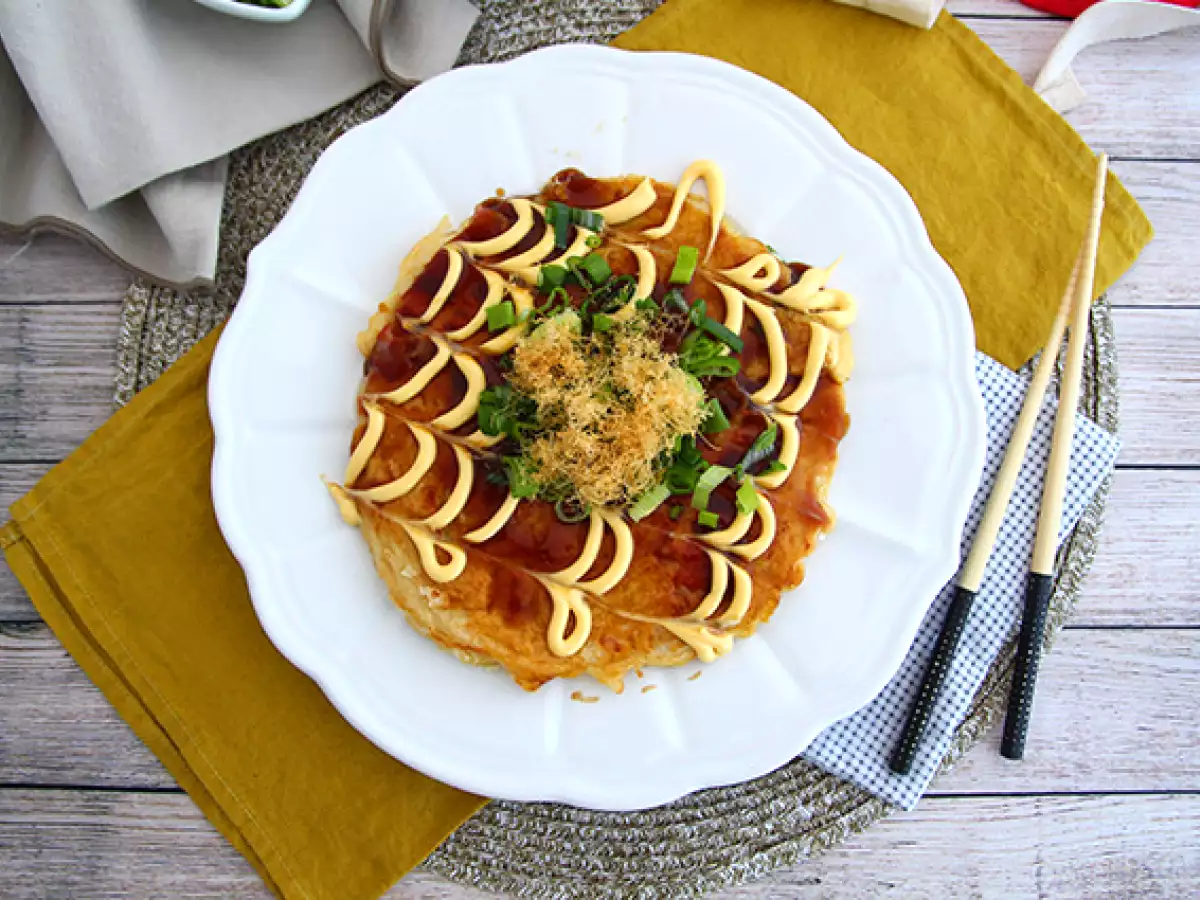 Okonomiyaki - japán omlett - fotó 3