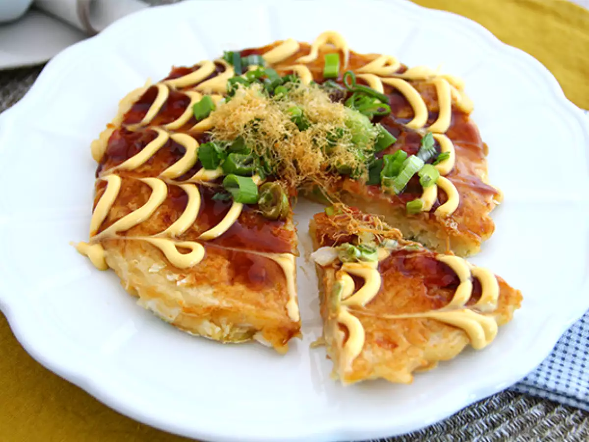 Okonomiyaki - japán omlett - fotó 4