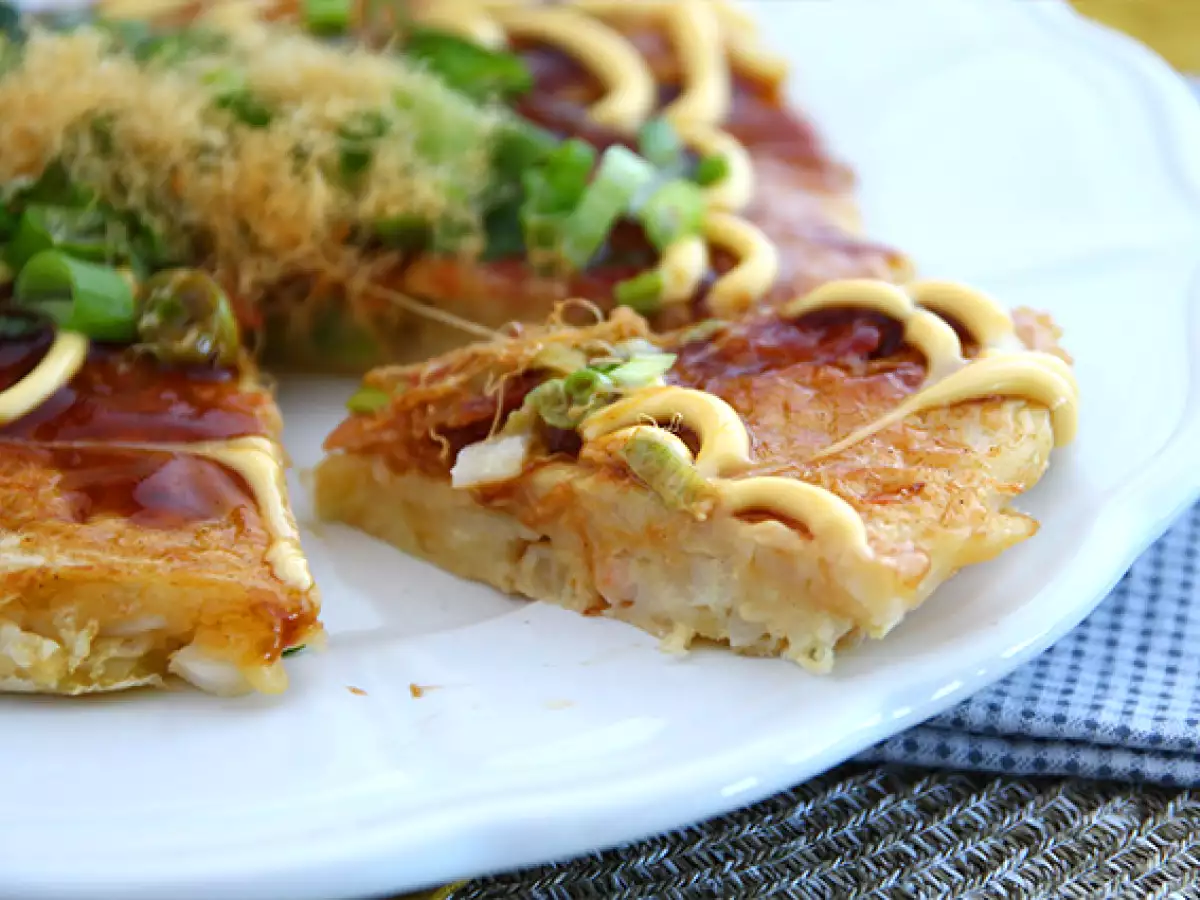 Okonomiyaki - japán omlett - fotó 5