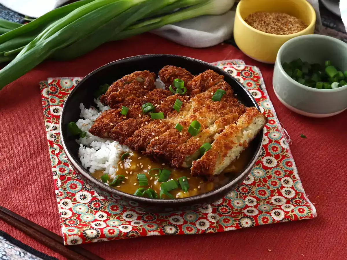 Panírozott padlizsán panko zsemlemorzsával, katsu-stílusú japán curry, de vegetáriánusan - fotó 6