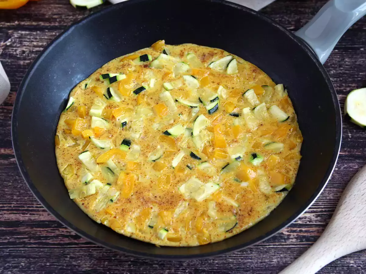 Paprika és cukkini omlett