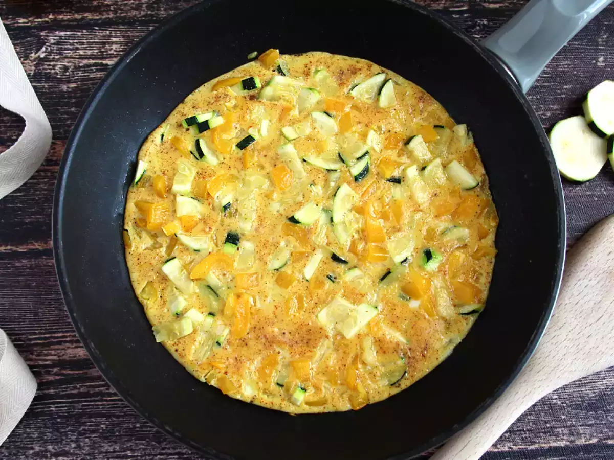 Paprika és cukkini omlett - fotó 2
