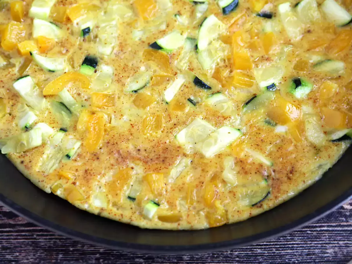 Paprika és cukkini omlett - fotó 3