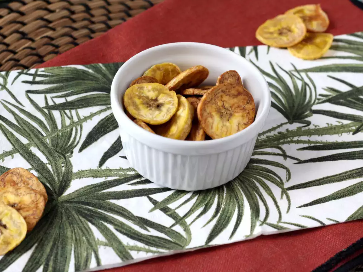 Plantain chips egy légsütőben