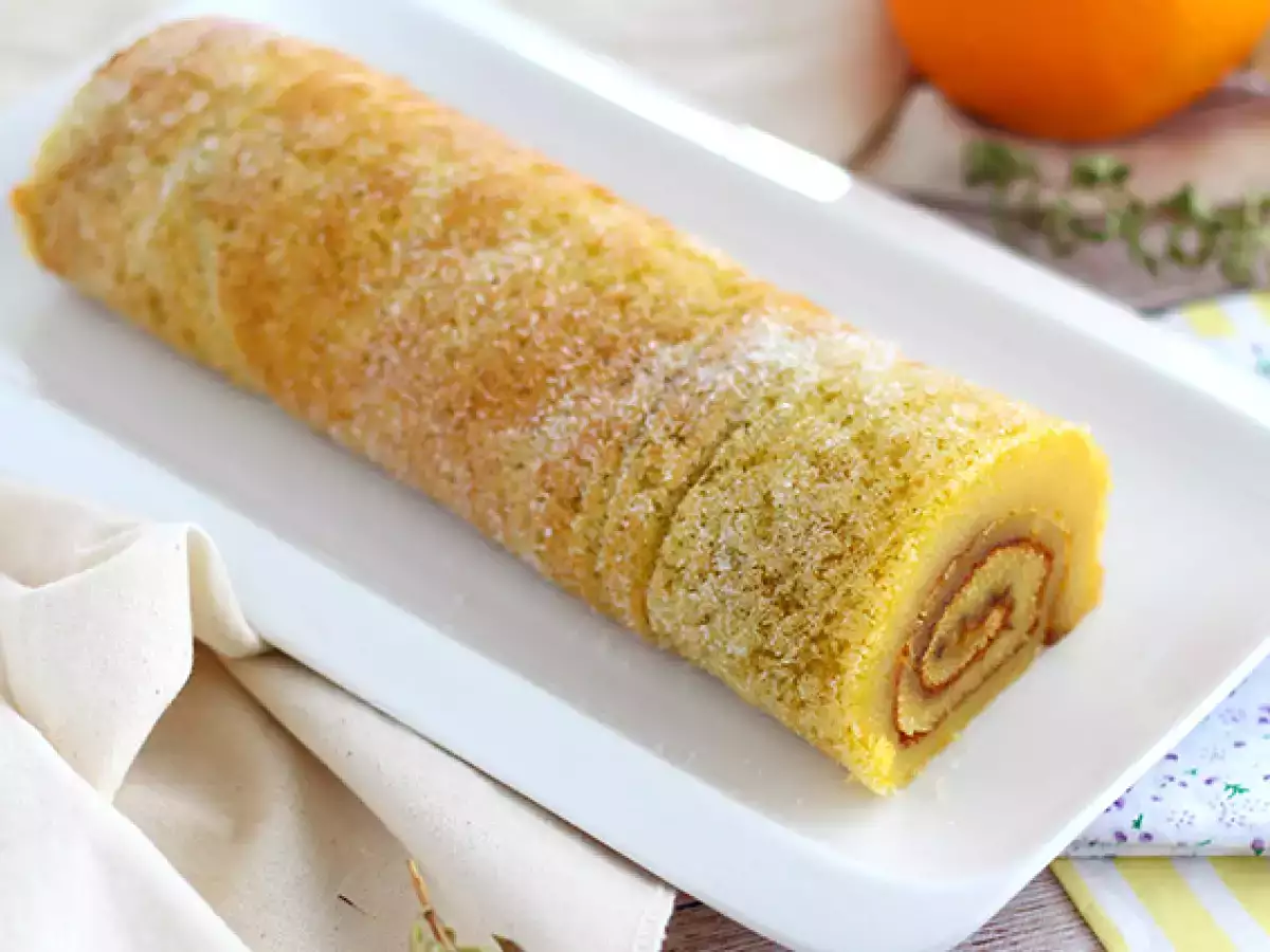 Portugál narancsos tekercs torta - Torta de laranja - fotó 2