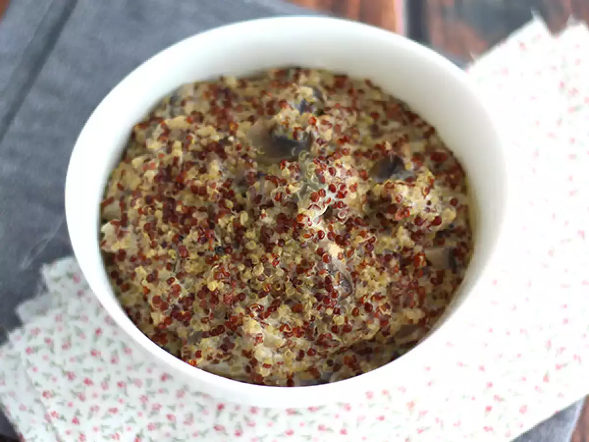 Quinoa és gombás rizottó - fotó 2
