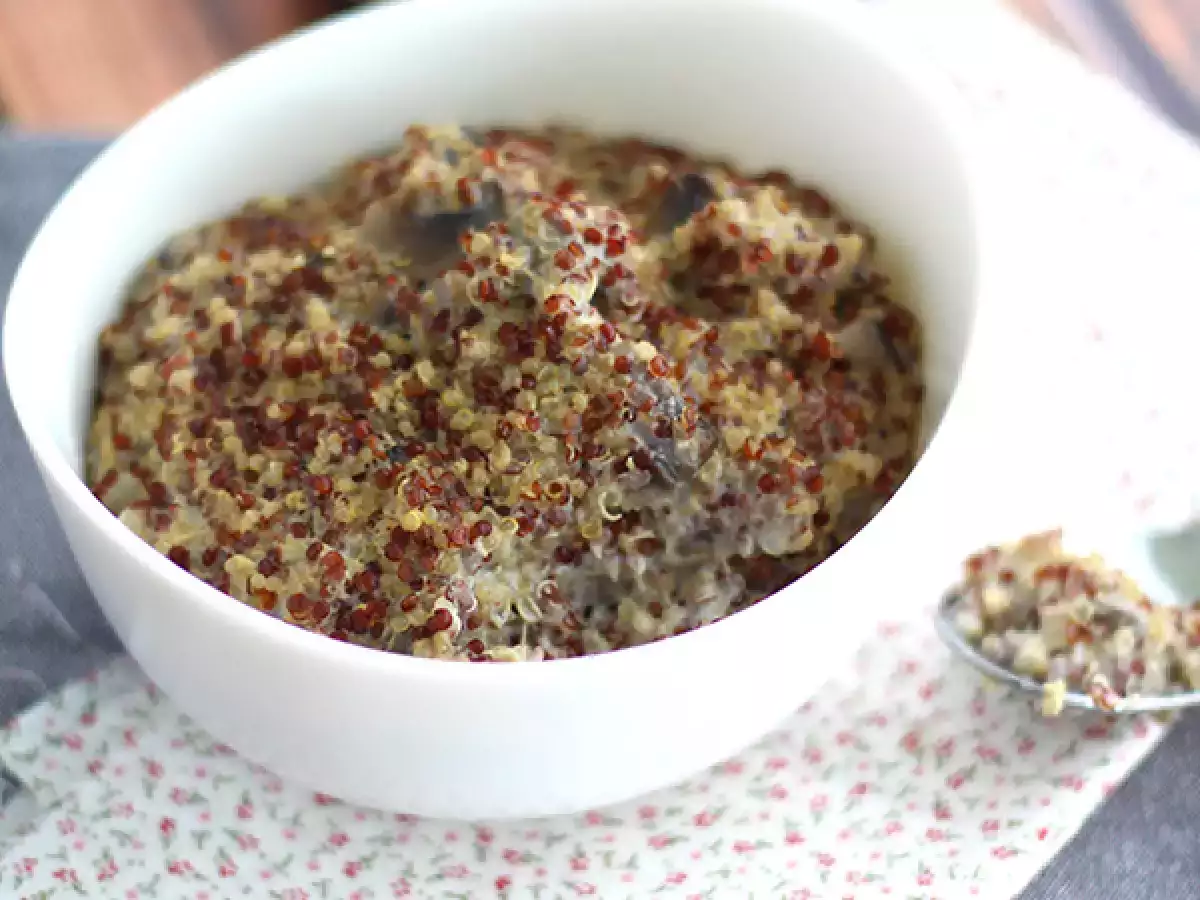 Quinoa és gombás rizottó - fotó 3