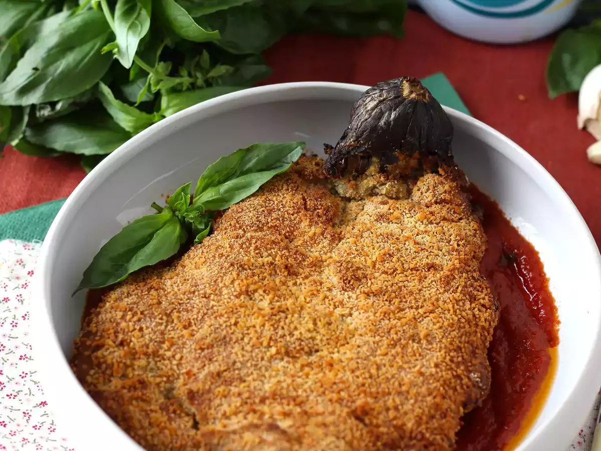 Rántott padlizsán milánói stílusban, de vegetáriánusan - Air Fryer főzés - fotó 6