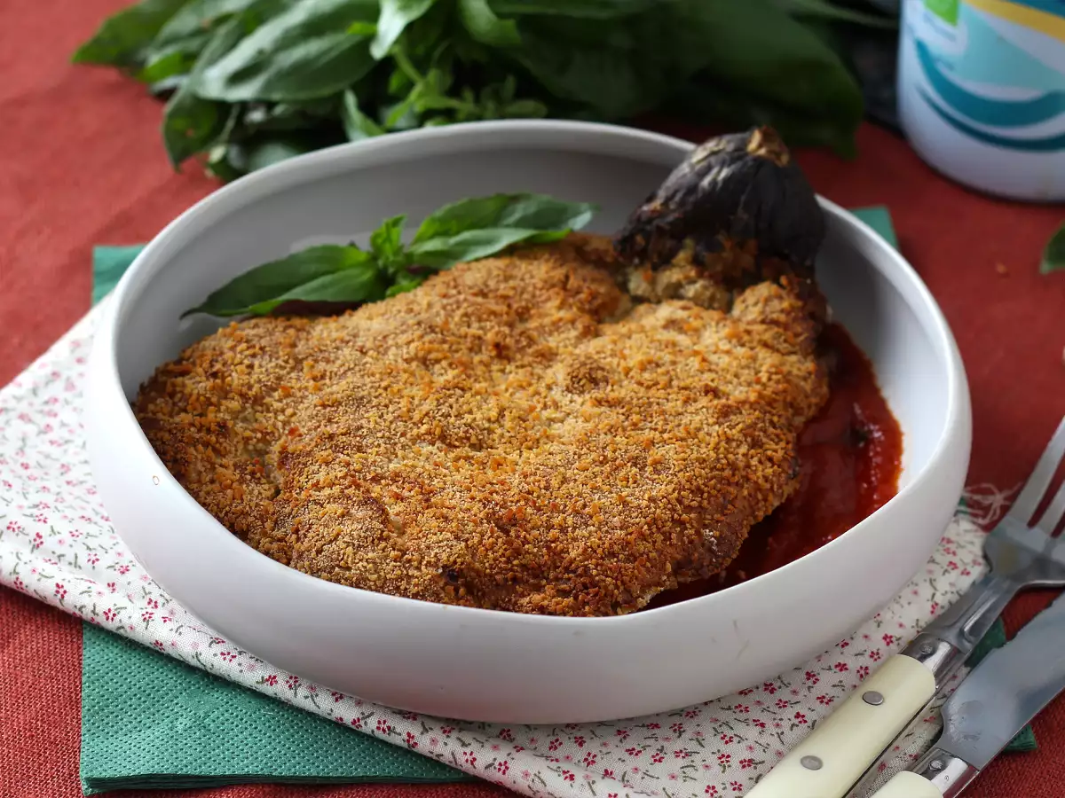 Rántott padlizsán milánói stílusban, de vegetáriánusan - Air Fryer főzés - fotó 7