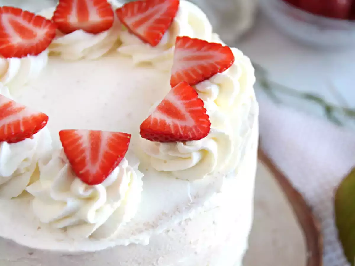 Rétegtorta eperrel és mascarpone krémmel - fotó 4