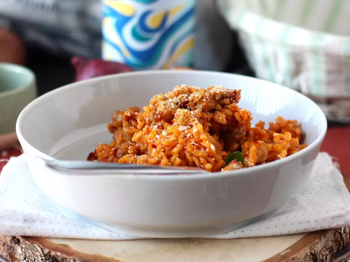 Rizottó 'nduja és kolbász, egy intenzív ízű első fogás - fotó 4