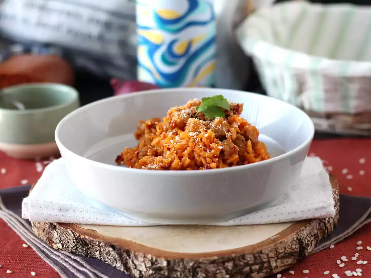 Rizottó 'nduja és kolbász, egy intenzív ízű első fogás - fotó 6
