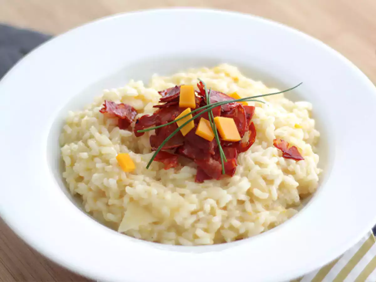 Rizottó sajttal és chorizóval - fotó 2