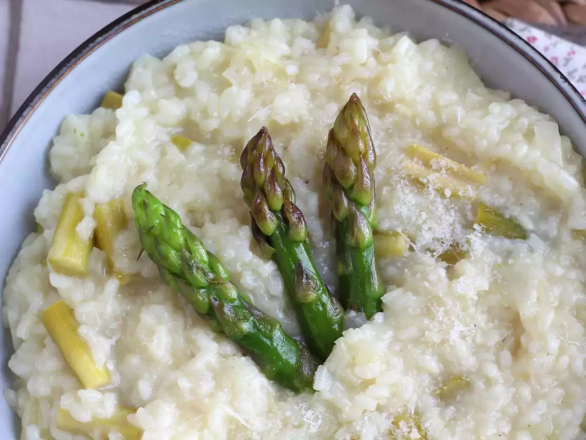 Rizottó zöld spárgával és parmezánnal - fotó 2