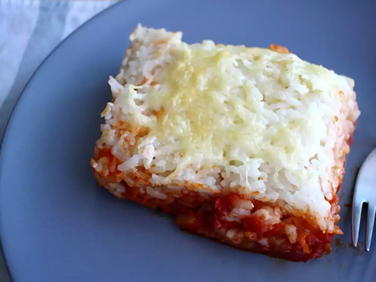 Rizs és paradicsomos gratin - fotó 2
