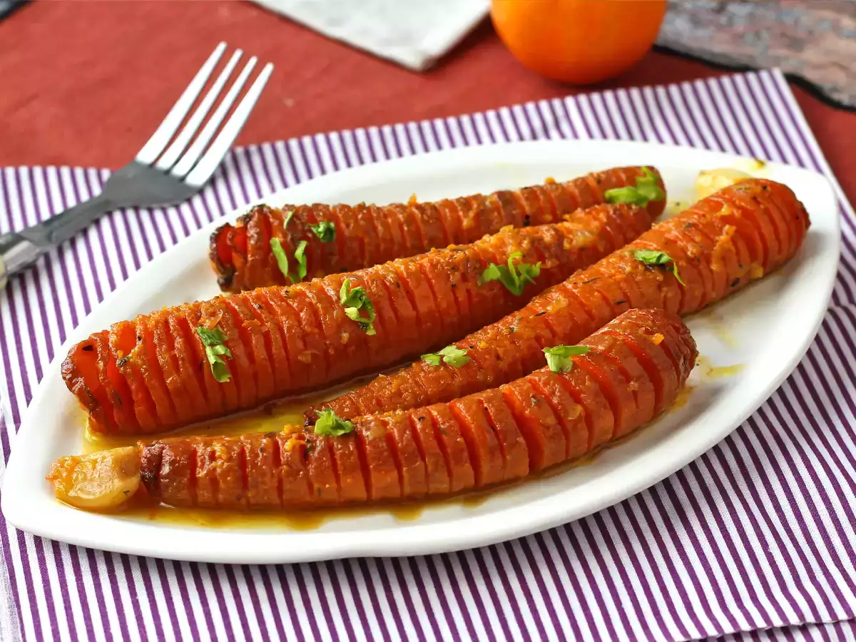 Sárgarépa mézben és klementin mártásban - fotó 3