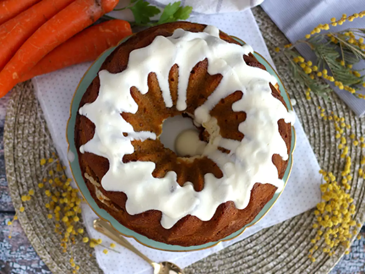 Sárgarépa piskóta sajttorta töltelékkel - fotó 5