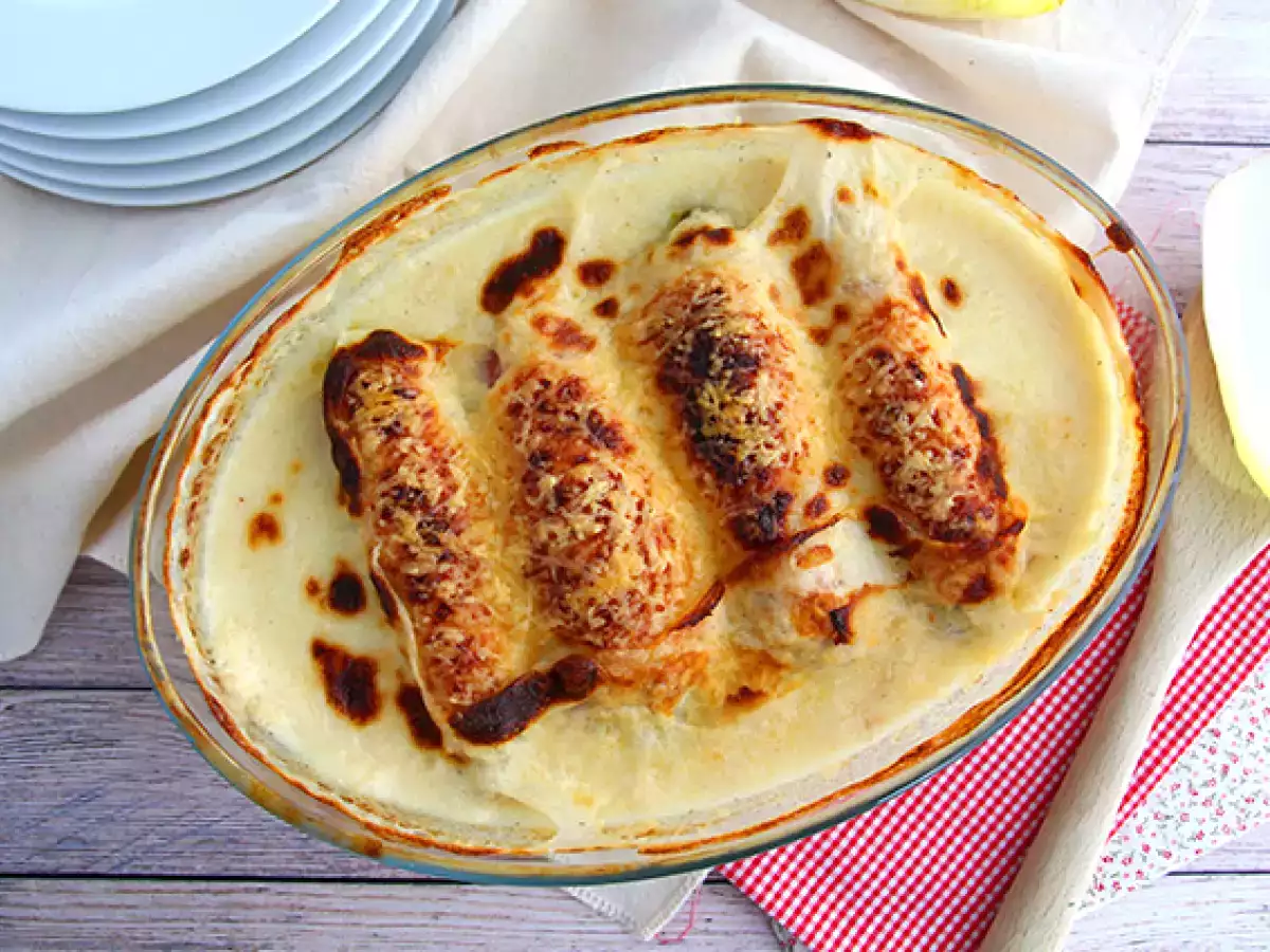 Sonkás endívia gratin - fotó 4