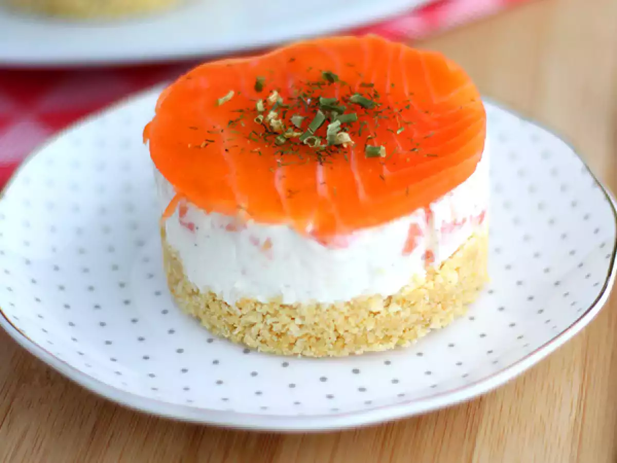 Sós lazacos sajttorta - fotó 3