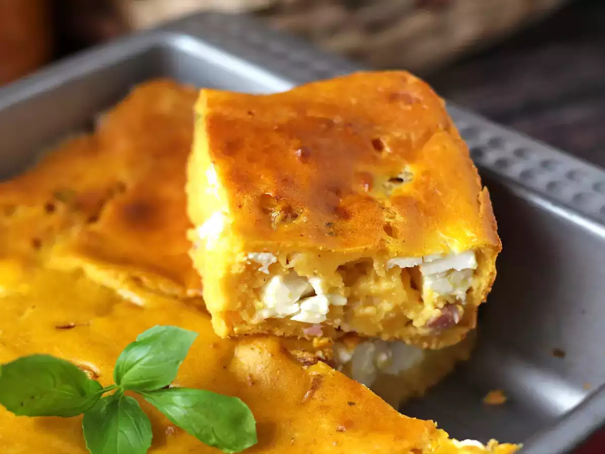 Sós sonkás-fetás brownie sütőtökkel: a tökéletes recept az újrahasznosító leveshez! - fotó 3